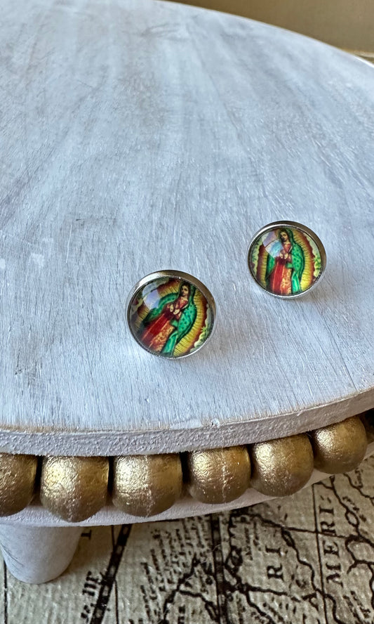 Guadalupe Button Stud Earrings