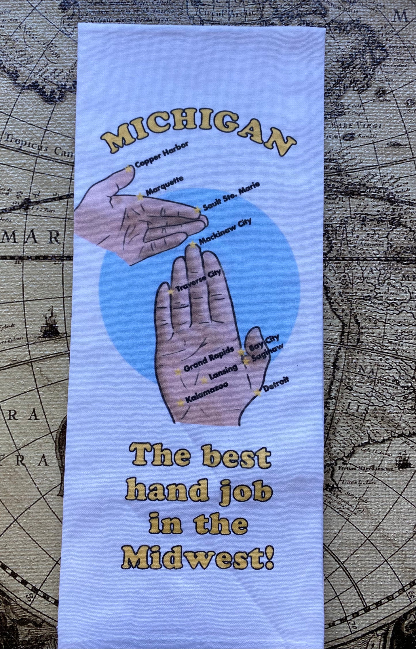 Michigan Hand Tea Towel