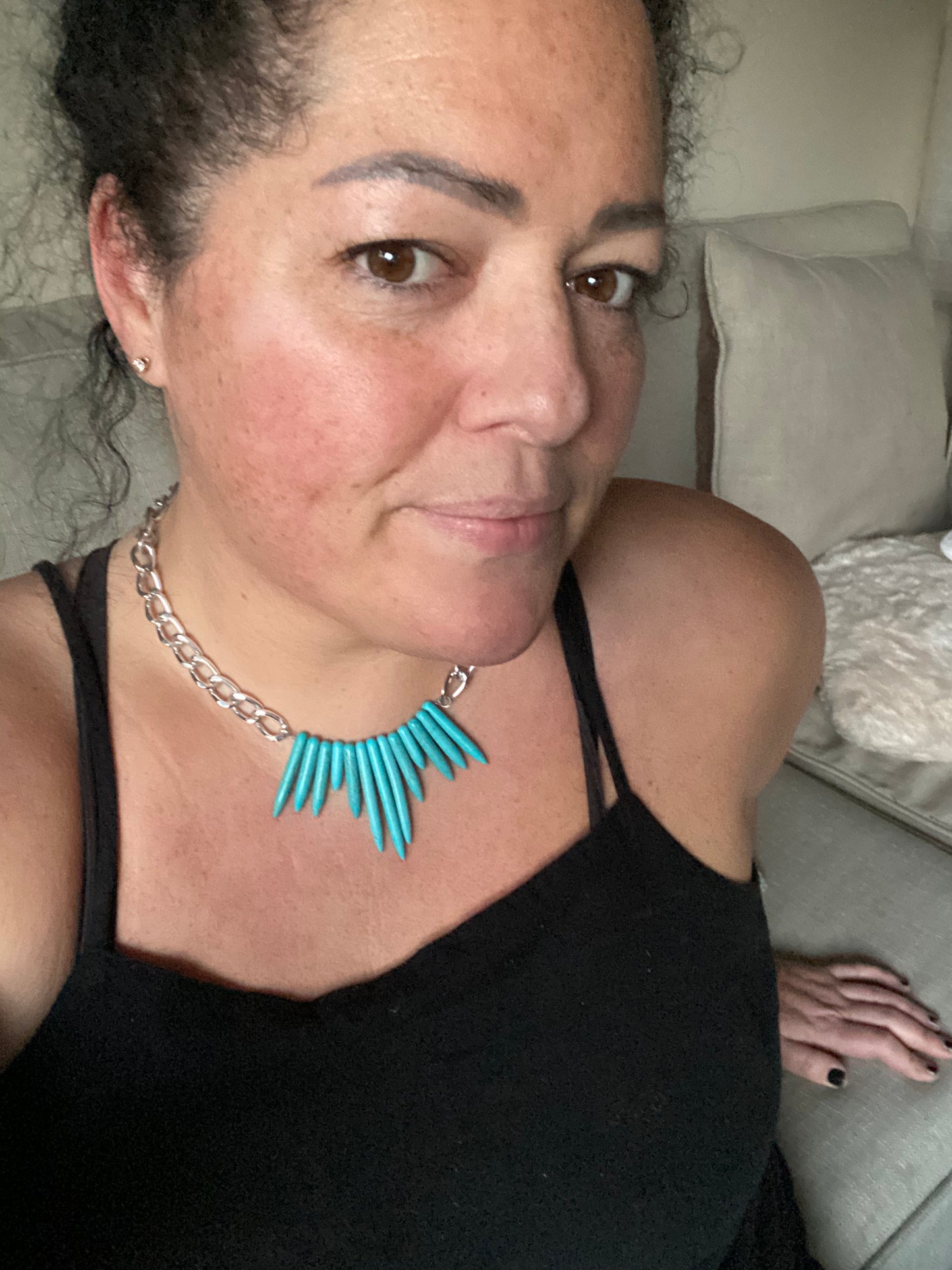 Spiked Turquoise Necklace