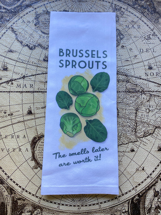 Stinky Brussel Sprouts Tea Towel