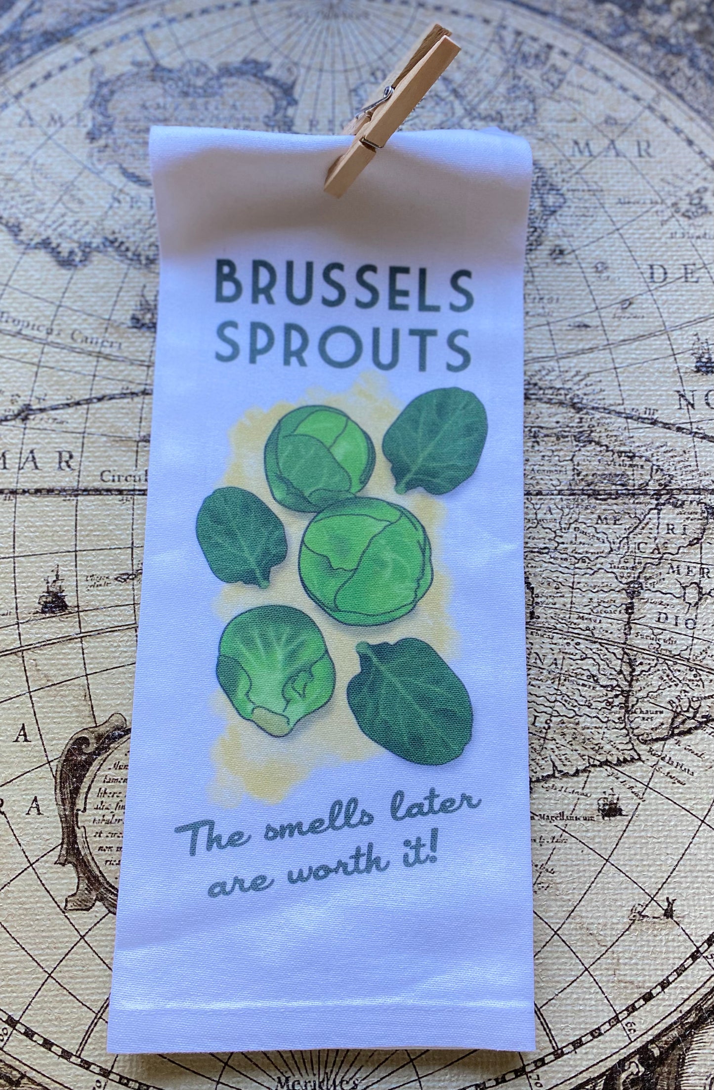 Stinky Brussel Sprouts Tea Towel