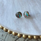 Mary Mother Button Stud Earrings
